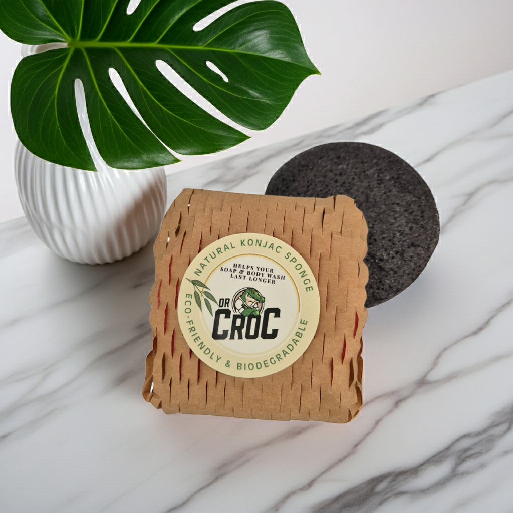 Dr Croc Konjac Sponge  - Charcoal, Green Tea and Rose