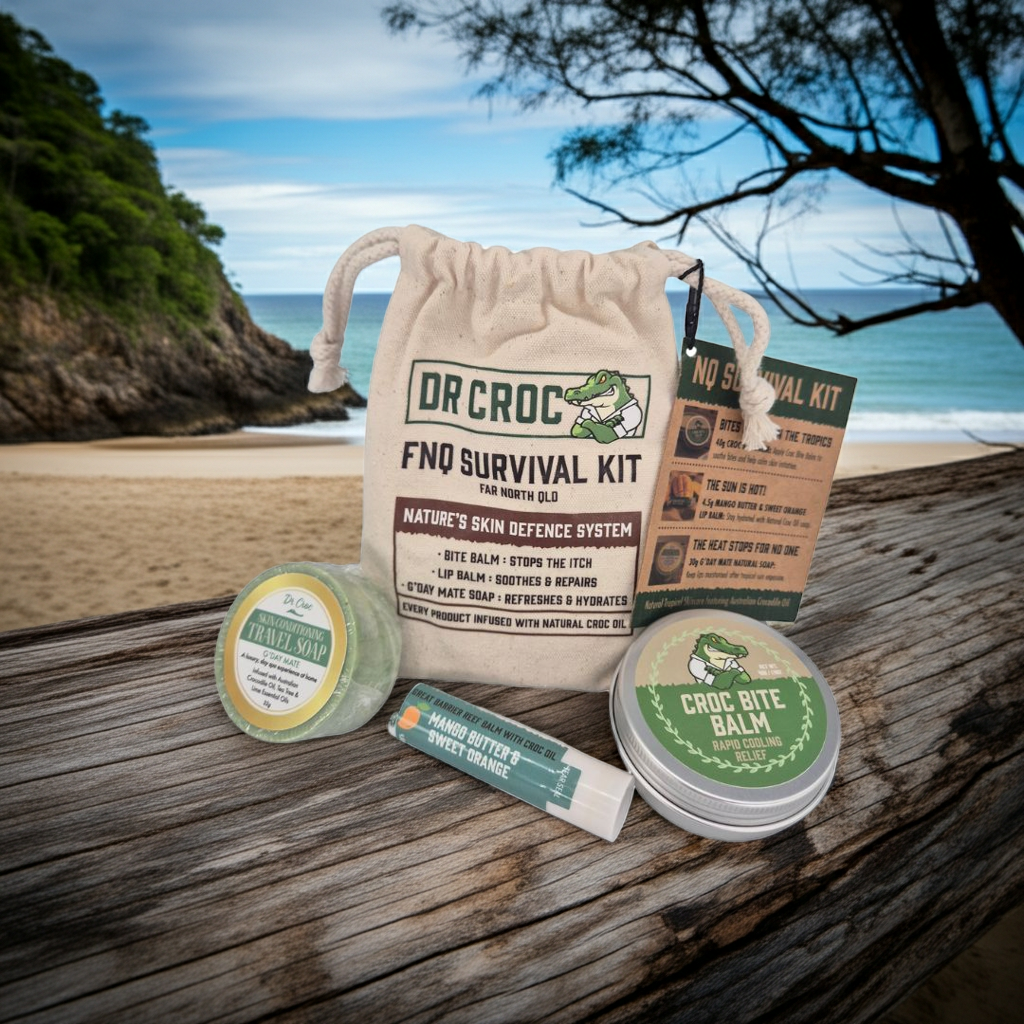FNQ Survival Pack | Natural Bite Balm, Lip Balm & Travel Soap Kit