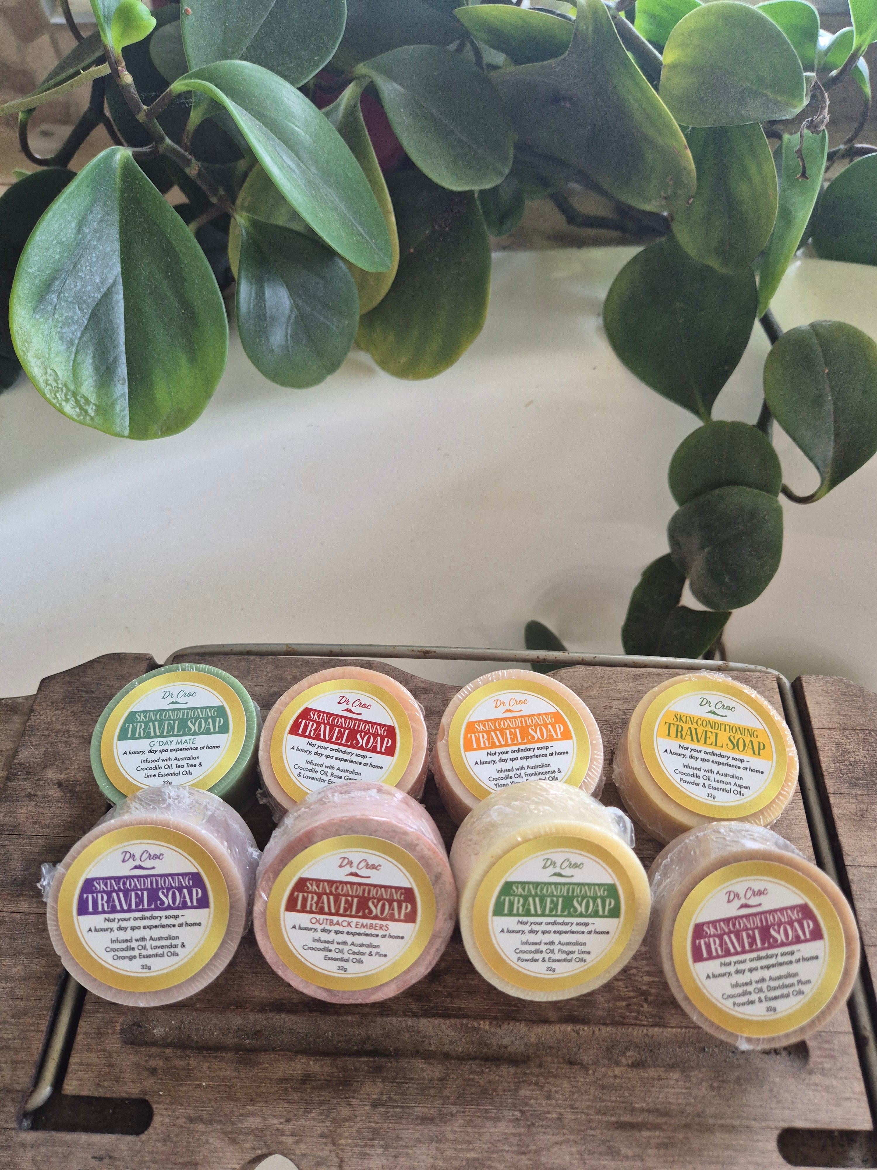 Dr Croc Skin-Condition Travel Soap Bar 32g - Handmade Mini Soap, All Natural, Infused with Crocodile Oil